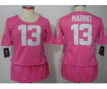 Nike Miami Dolphins #13 Dan Marino Breast Cancer Awareness Pink Womens Jersey