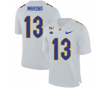 Pittsburgh Panthers 13 Dan Marino White 150th Anniversary Patch Nike College Football Jersey