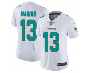 Women's Nike Dolphins #13 Dan Marino White Stitched NFL Vapor Untouchable Limited Jersey