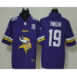Men's Minnesota Vikings #19 Adam Thielen Purple 2020 Big Logo Number Vapor Untouchable Stitched NFL Nike Fashion Limited Jersey