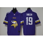 Men's Minnesota Vikings #19 Adam Thielen Purple 2020 Big Logo Vapor Untouchable Stitched NFL Nike Fashion Limited Jersey