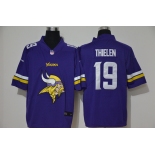 Men's Minnesota Vikings #19 Adam Thielen Purple 2020 Big Logo Vapor Untouchable Stitched NFL Nike Fashion Limited Jersey