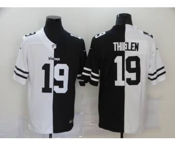 Men's Minnesota Vikings #19 Adam Thielen White Black Peaceful Coexisting 2020 Vapor Untouchable Stitched NFL Nike Limited Jersey