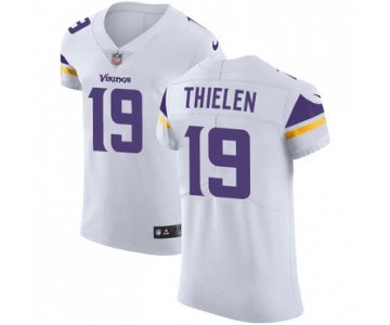 Men's Nike Minnesota Vikings #19 Adam Thielen White Stitched NFL Vapor Untouchable Elite Jersey