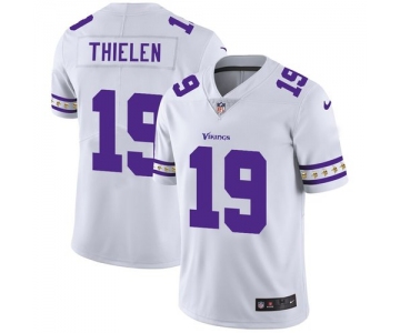 Minnesota Vikings #19 Adam Thielen Nike White Team Logo Vapor Limited NFL Jersey