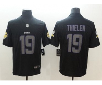 Nike Minnesota Vikings #19 Adam Thielen Black Men's Stitched NFL Limited Rush Impact Jersey