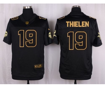 Nike Vikings #19 Adam Thielen Black Men's Stitched NFL Elite Pro Line Gold Collection Jersey