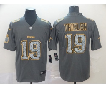 Nike Vikings 19 Adam Thielen Gray Camo Vapor Untouchable Limited Jersey