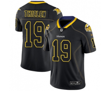 Nike Vikings #19 Adam Thielen Lights Out Black Men's Stitched NFL Limited Rush Jersey