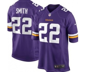 Nike Minnesota Vikings #22 Harrison Smith 2013 Purple Game Kids Jersey