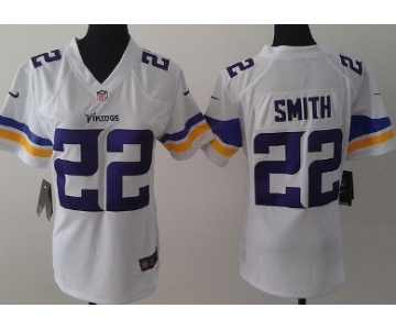Nike Minnesota Vikings #22 Harrison Smith 2013 White Game Womens Jersey