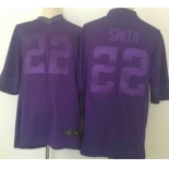 Nike Minnesota Vikings #22 Harrison Smith Drenched Limited Purple Jersey