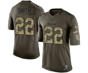 Nike Vikings #22 Harrison Smith Green Men's Stitched NFL Limited 2015 Salute To Service Jersey