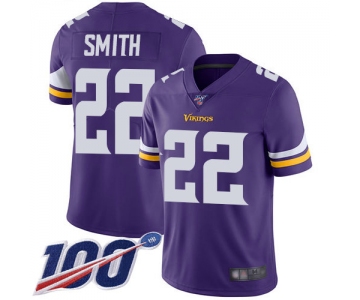 Vikings #22 Harrison Smith Purple Team Color Men's Stitched Football 100th Season Vapor Limited Jersey