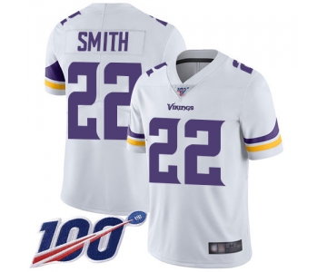 Vikings #22 Harrison Smith White Men's Stitched Football 100th Season Vapor Limited Jersey