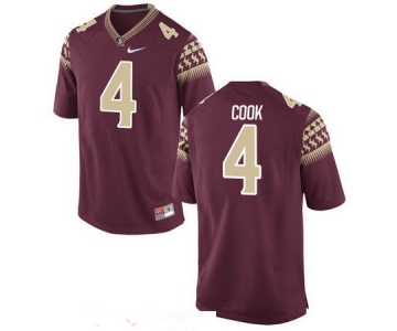 Men's Florida State Seminoles #4 Dalvin Cook Red Stitched College Football 2016 Nike NCAA Jersey