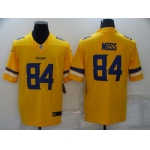 Men's Minnesota Vikings #84 Randy Moss Gold Inverted Legend Stitched NFL Nike Limited Jersey