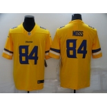 Men's Minnesota Vikings #84 Randy Moss Gold Inverted Legend Stitched NFL Nike Limited Jersey