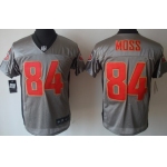 Nike San Francisco 49ers #84 Randy Moss Gray Shadow Elite Jersey