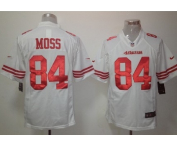 Nike San Francisco 49ers #84 Randy Moss White Limited Jersey