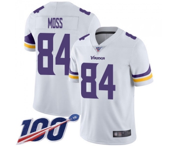 Nike Vikings #84 Randy Moss White Men's Stitched NFL 100th Season Vapor Limited Jersey