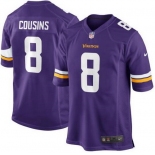 Men's Minnesota Vikings #8 Kirk Cousins Game Purple Jersey