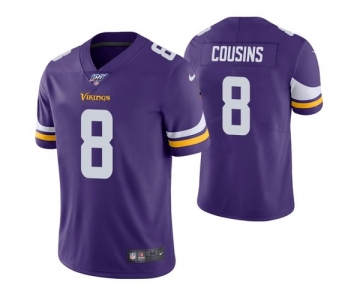 Nike Vikings 8 Kirk Cousins Purple 100th Season Vapor Untouchable Limited Jersey