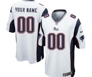 Kids' Nike New England Patriots Customized White Limited Jersey