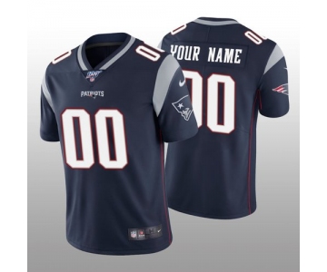 Men's New England Patriots Custom Navy Vapor Limited 100th Season Jersey
