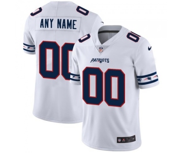 Men's New England Patriots Custom Nike White Team Logo Vapor Limited NFL Jersey