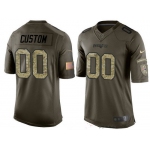 Men's New England Patriots Custom Olive Camo Salute To Service Veterans Day NFL Nike Limited Jersey