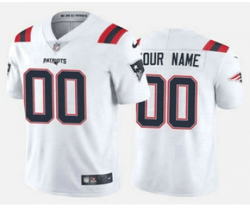 Men's New England Patriots Customized New White Vapor Untouchable Stitched Limited Jersey