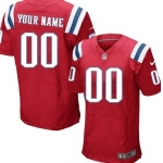 Men's Nike New England Patriots Customized Red Elite Jersey