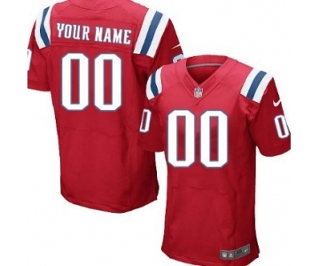 Men's Nike New England Patriots Customized Red Elite Jersey