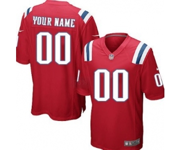 Men's Nike New England Patriots Customized Red Game Jersey