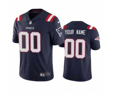 New England Patriots Custom Men's Nike Navy 2020 Vapor Limited Jersey