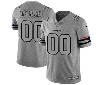 Nike Patriots Customized 2019 Gray Gridiron Gray Vapor Untouchable Limited Jersey