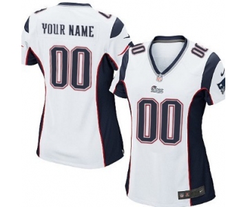Women's Nike New England Patriots Customized White Limited Jersey