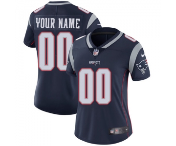 Women's Nike New England Patriots Home Navy Blue Customized Vapor Untouchable Limited NFL Jersey