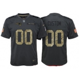 Youth New England Patriots Custom Anthracite Camo 2016 Salute To Service Veterans Day NFL Nike Limited Jersey