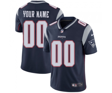 Youth Nike New England Patriots Home Navy Blue Customized Vapor Untouchable Limited NFL Jersey