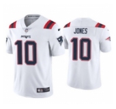 Men New England Patriots #10 Mac Jones White 2021 Vapor Limited Football Jersey