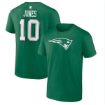 Men's New England Patriots #10 Mac Jones Green St. Patrick's Day Icon Player T-Shirt