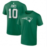 Men's New England Patriots #10 Mac Jones Green St. Patrick's Day Icon Player T-Shirt