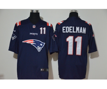 Men's New England Patriots #11 Julian Edelman Navy Blue 2020 Team Logo Number Vapor Untouchable Stitched NFL Nike Fashion Limited Jersey