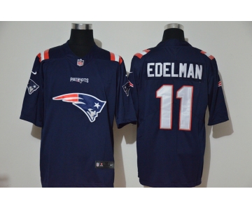 Men's New England Patriots #11 Julian Edelman Navy Blue 2020 Team Logo Vapor Untouchable Stitched NFL Nike Fashion Limited Jersey