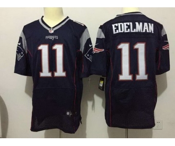 Men's New England Patriots #11 Julian Edelman Navy Blue Team Color 2015 NFL Nike Elite Jersey