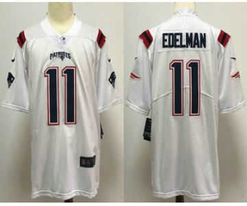 Men's New England Patriots #11 Julian Edelman White 2020 NEW Vapor Untouchable Stitched NFL Nike Limited Jersey