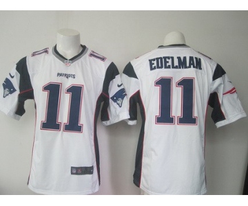 Men's New England Patriots #11 Julian Edelman White Road 2015 NFL Nike Elite Jersey