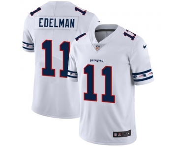 New England Patriots #11 Julian Edelman Nike White Team Logo Vapor Limited NFL Jersey